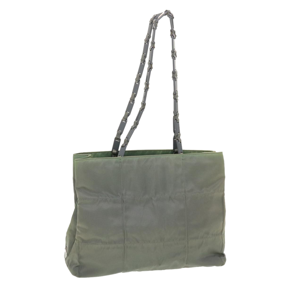 Prada Shoulder Bag Nylon Gray Auth Ny227